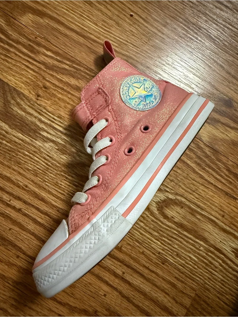 Converse Girls Chuck Taylor All Star Easy-On Iridescent High Top Shoes A03584F